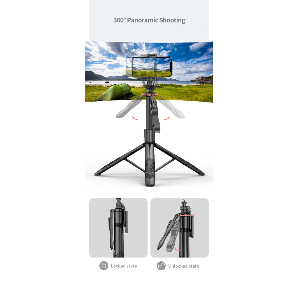 Gậy Tự Sướng Không Dây l16 1700mm Có Thể Gập Lại Cho Máy Ảnh gopro action