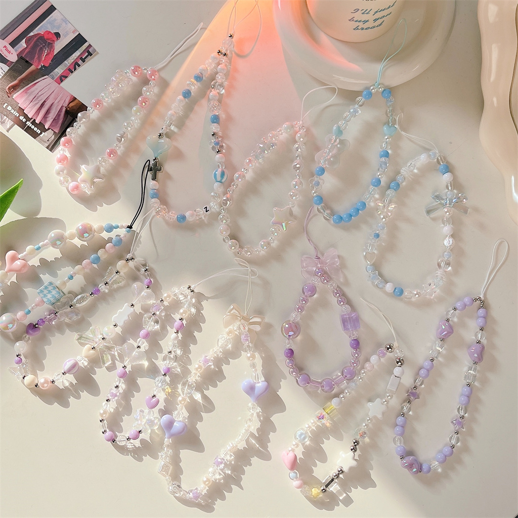 Thời Trang Mặt Dây Chuyền Đính Hạt Nhiều Màu Dễ Thương