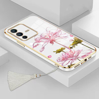 ốp lưng Redmi Note 10 4G Note 10S Note 11 Note 11S Note 11 Pro 4G 5G Note 10 Pro+ Note 12 5G Note 12 Pro 4G Thẳng cạnh mạ điện bỉ ngạn hoa điện thoại trường hợp