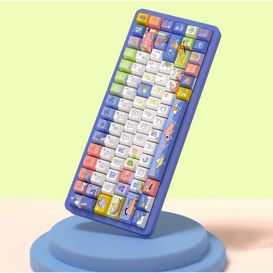 138/158 Phím Vượt đại dương Keycap Cherry PBT Thăng hoa nhiệt Dễ Thương Phím Cơ Keycap 61/68/75/84/87/104/108 keycaps