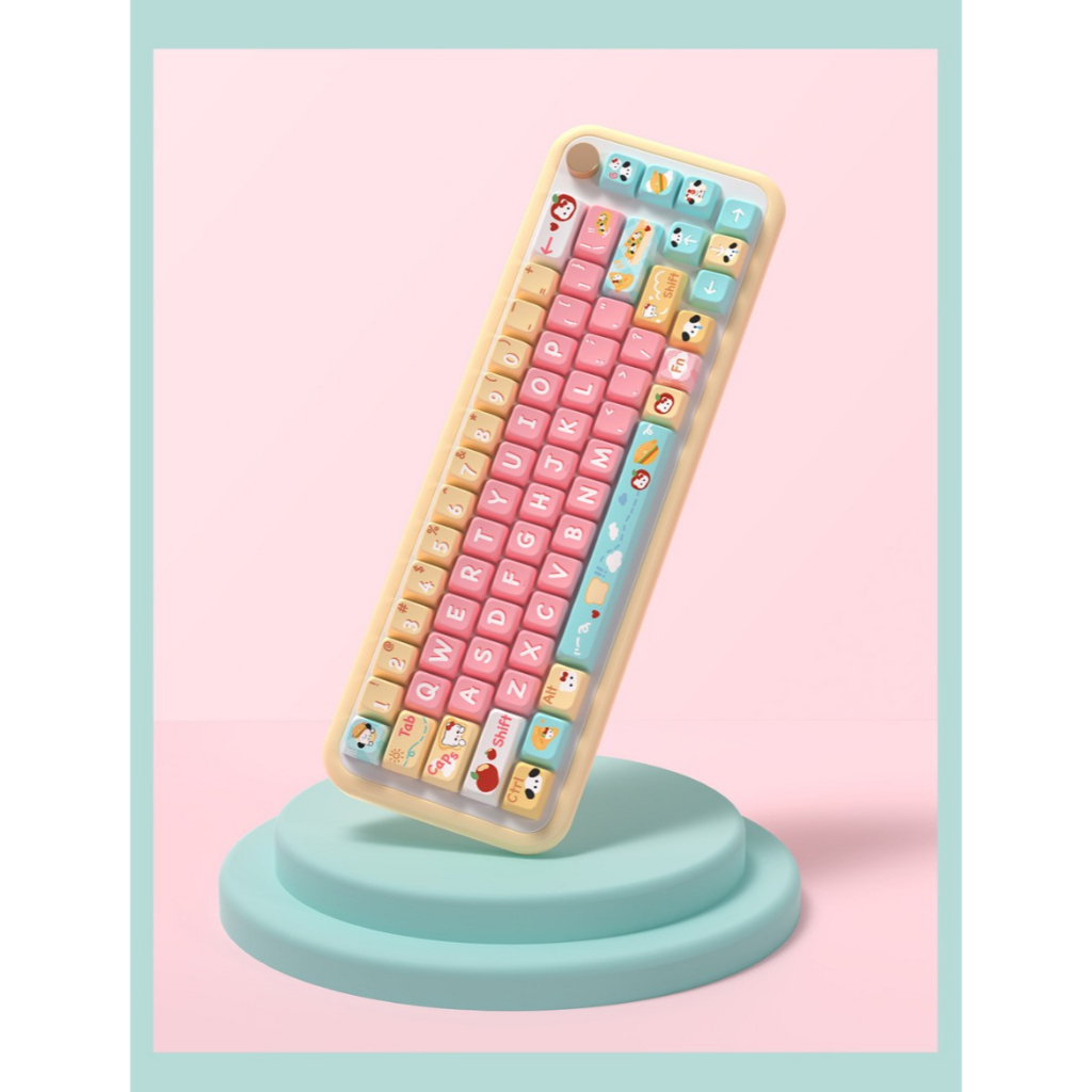 138/158 Phím Bánh mì Puppy Keycap MDA/Cherry PBT Chất liệu Năm mặt thăng hoa nhiệt cá nhân tùy chỉnh cơ khí KeyCap 61/68/75/84/87/104/108 keycaps