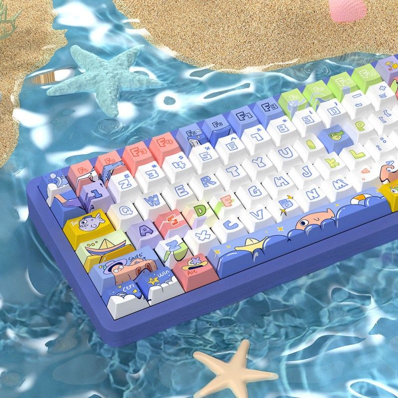 138/158 Phím Vượt đại dương Keycap Cherry PBT Thăng hoa nhiệt Dễ Thương Phím Cơ Keycap 61/68/75/84/87/104/108 keycaps