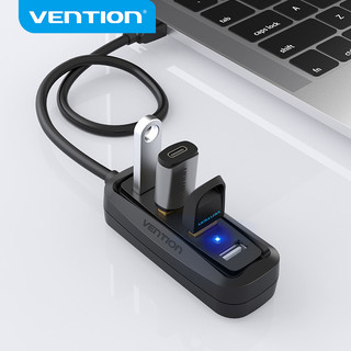 Hub VENTION chia chia 4 cổng USB 2.0 cho ;aptop/ máy tính/ Huawei Matebook/ HDD