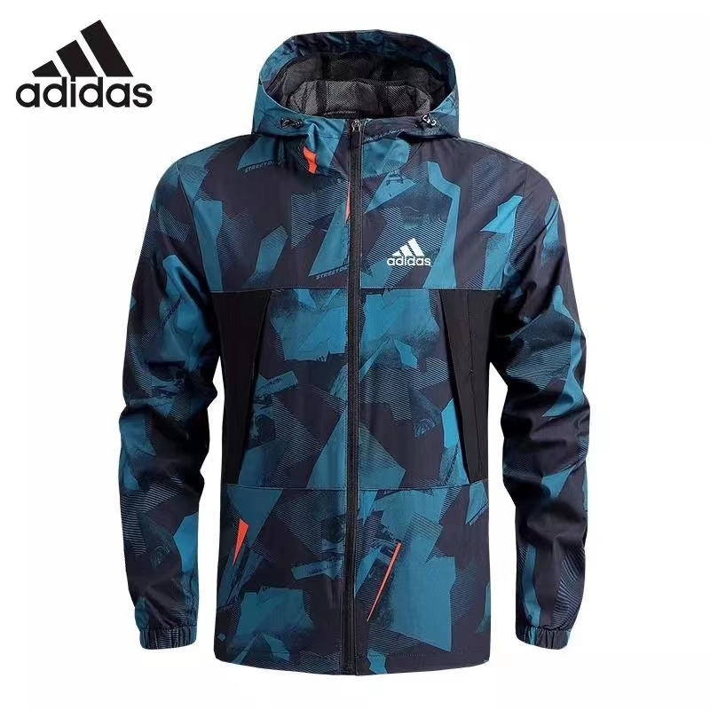 Áo Khoác Gió adidas Họa Tiết Kẻ Sọc Chống Thấm Nước Thoáng Khí Thời Trang Cho Nam