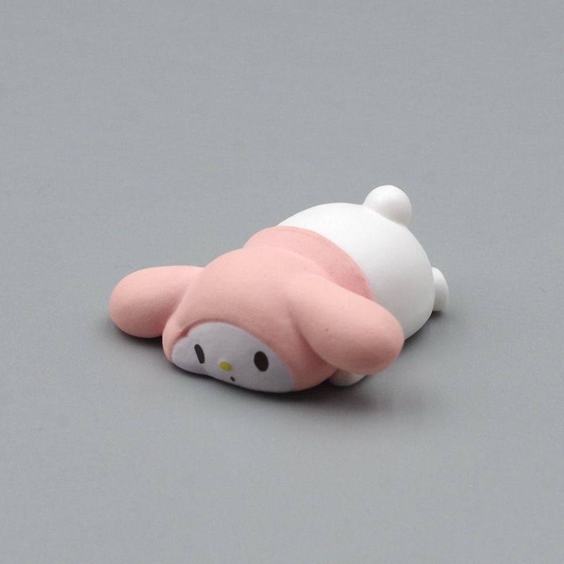 SANRIO Set 5 Mô Hình Nhân Vật Phim Hoạt Hình kuromi onpompurin hello kitty / Chim Cánh Cụt / melody / lie prone Bằng pvc