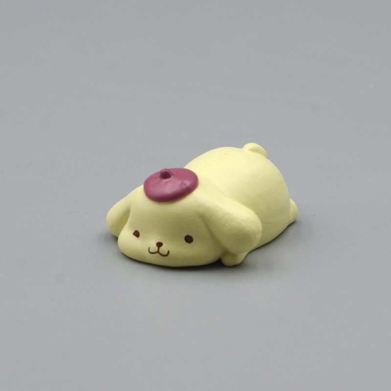 SANRIO Set 5 Mô Hình Nhân Vật Phim Hoạt Hình kuromi onpompurin hello kitty / Chim Cánh Cụt / melody / lie prone Bằng pvc