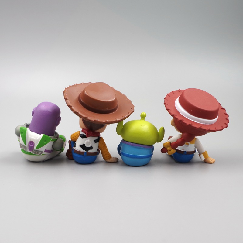 DISNEY Bộ 4 Mô Hình Nhân Vật Phim Hoạt Hình toy story Bằng pvc