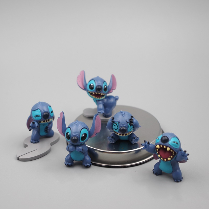 Bộ 5 Mô Hình Nhân Vật Hoạt Hình lilo & stitch 2.5-3cm
