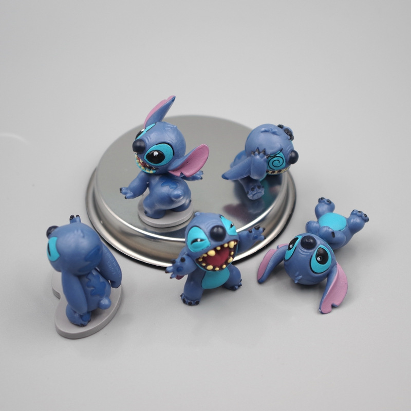 Bộ 5 Mô Hình Nhân Vật Hoạt Hình lilo & stitch 2.5-3cm