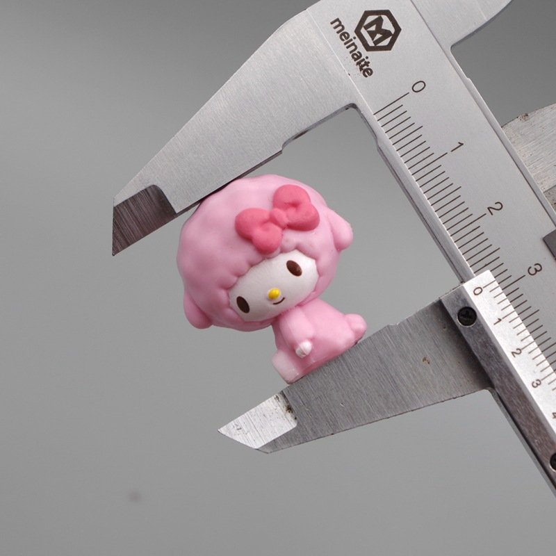 Set 6 Mô Hình Mô Phỏng Nhân Vật Hoạt Hình sanrio my melody 3-3.5cm