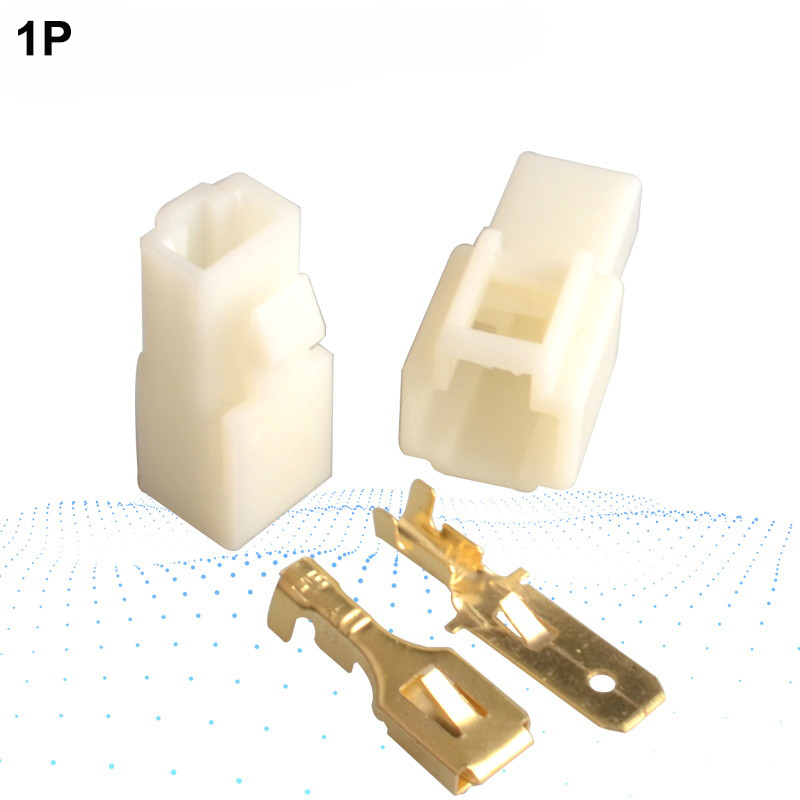 1 Bộ Đầu Nối Dây Điện 6.3mm 1 / 2 / 3 / 4 / 6 pin 6.3