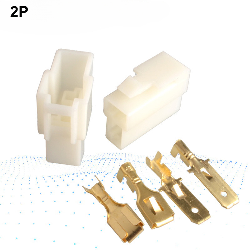 1 Bộ Đầu Nối Dây Điện 6.3mm 1 / 2 / 3 / 4 / 6 pin 6.3