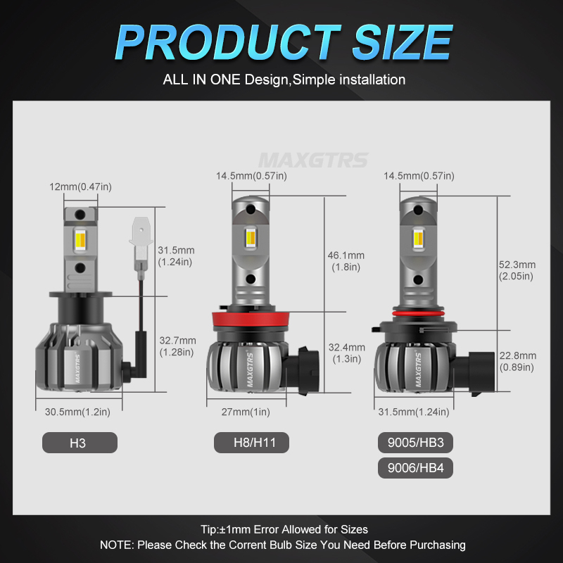 Set 2 Đèn led Sương Mù h11 h3 h8 h9 h16 jp 9005 9006 hb3 hb4 psx26w psx26w p13w h16eu led csp 6000k Ánh Sáng Trắng / 3000k