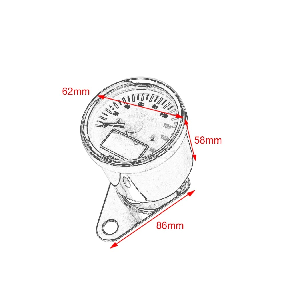 Đồng Hồ Đo Điện Tử Đa Năng Có Đèn led Dành Cho Xe Mô Tô