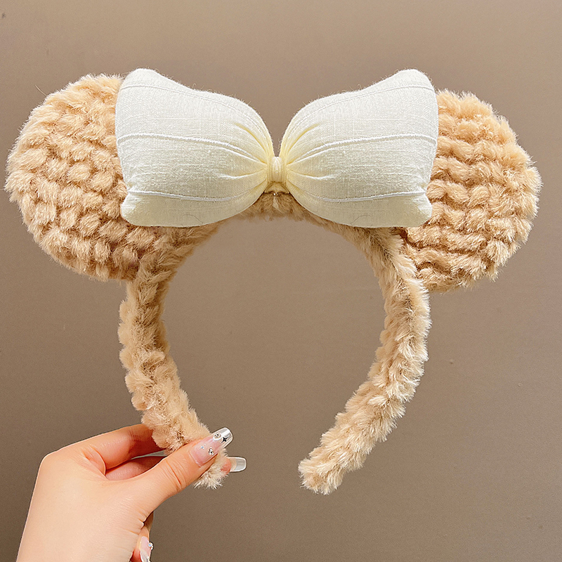 Mới Băng Đô Cài Tóc Vải Lông Phong Cách Hàn Quốc Dễ Thương Dành Cho Nữ