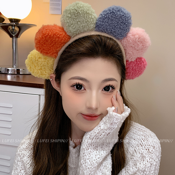 Mới Băng Đô Cài Tóc Vải Lông Phong Cách Hàn Quốc Dễ Thương Dành Cho Nữ