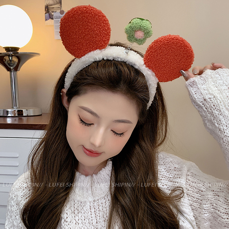 Mới Băng Đô Cài Tóc Vải Lông Phong Cách Hàn Quốc Dễ Thương Dành Cho Nữ