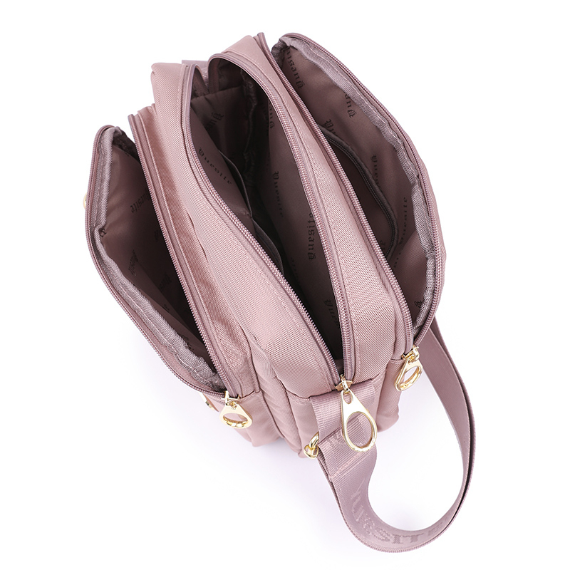 Túi Đeo Chéo Bằng nylon Chống Nước Màu Sắc Đơn Giản Cho Nữ