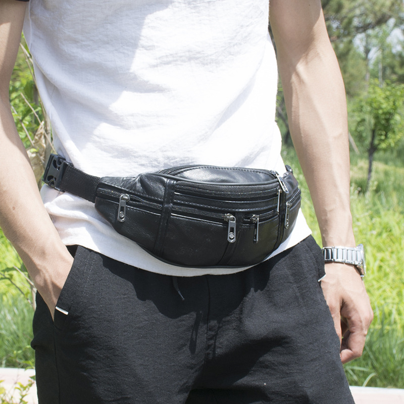 Túi Đeo Hông Bằng Da Thật Chống Thấm Nước Thời Trang Cho Nam zc300