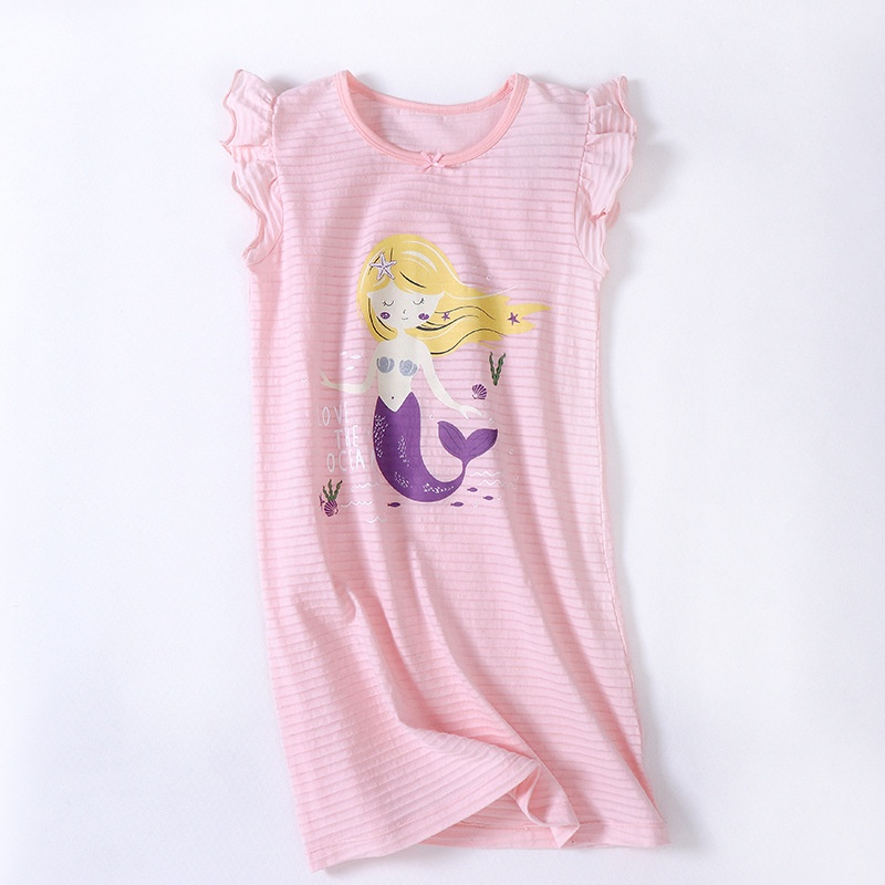 Bộ Đồ Ngủ cotton Thoáng Khí Thấm Hút Mồ Hôi Thoáng Khí Cho Bé Gái