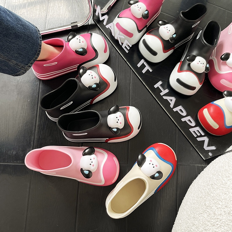 Ủng Đi Mưa/Giày Bốt đi mưa Đế Mềm Chống Trượt In Hình hoạt hình Dễ Thương Thời Trang Mùa Hè Nữ