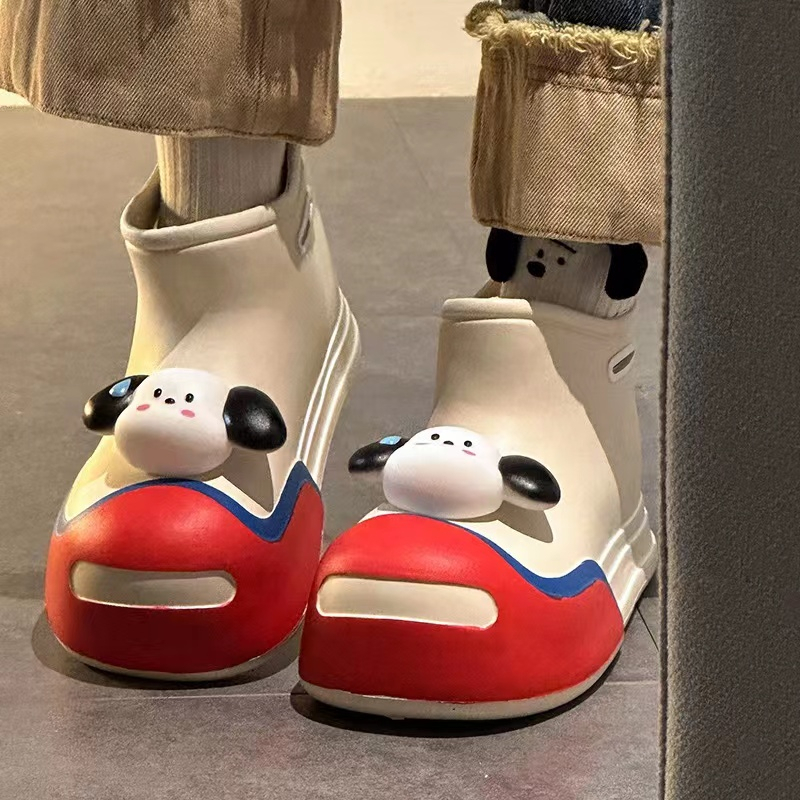 Ủng Đi Mưa/Giày Bốt đi mưa Đế Mềm Chống Trượt In Hình hoạt hình Dễ Thương Thời Trang Mùa Hè Nữ