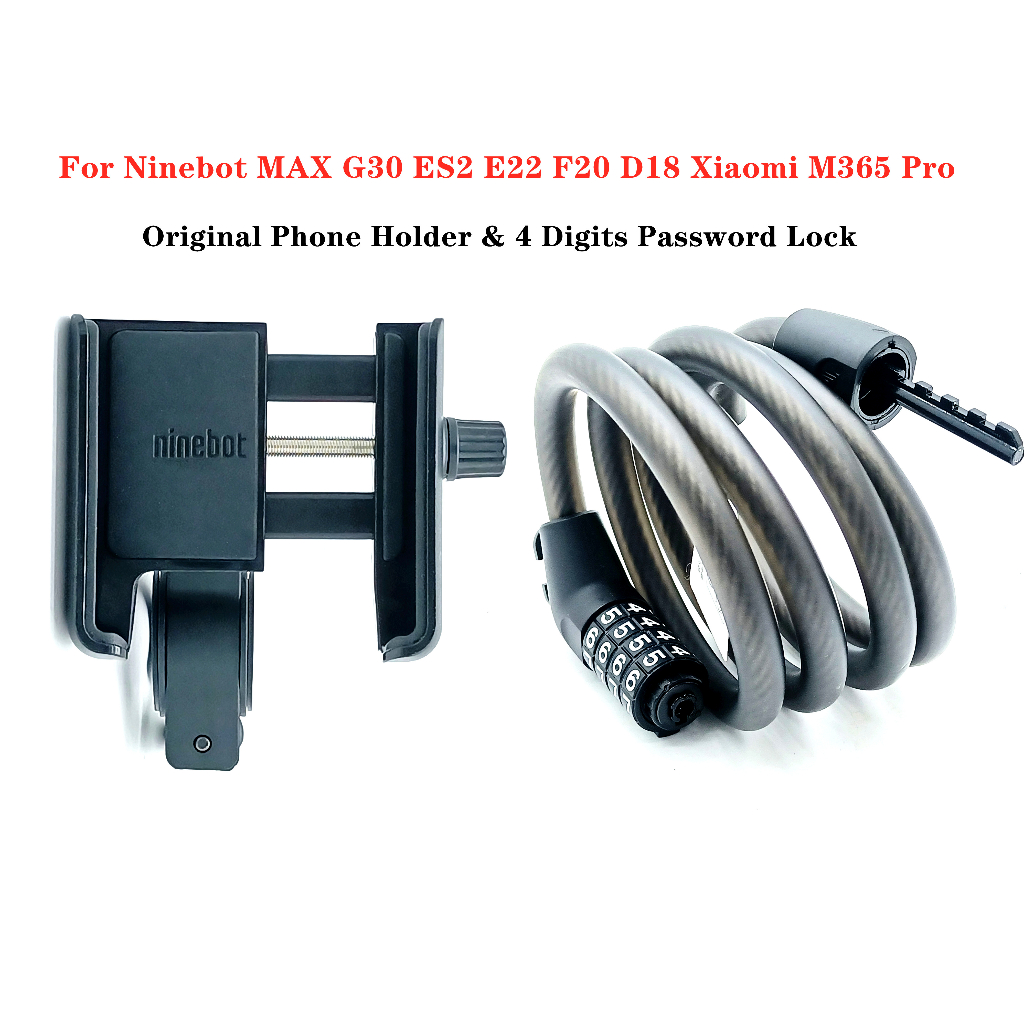 4 Chữ Số Khóa Mật Khẩu & Giá Đỡ Điện Thoại Cho Ninebot MAX G30 E22 F20 F40 D18 F2 F2 PRO Xe Điện Thay Thế Một Phần Phụ Kiện