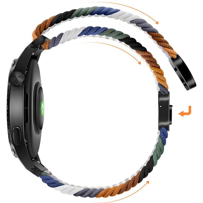 Dây Đeo nylon Khóa Nam Châm Cho Đồng Hồ Thông Minh samsung galaxy watch 6 5 4 3 classic pro 44mm 40mm 41mm watch5 pro 45mm watch6 47mm 43mm