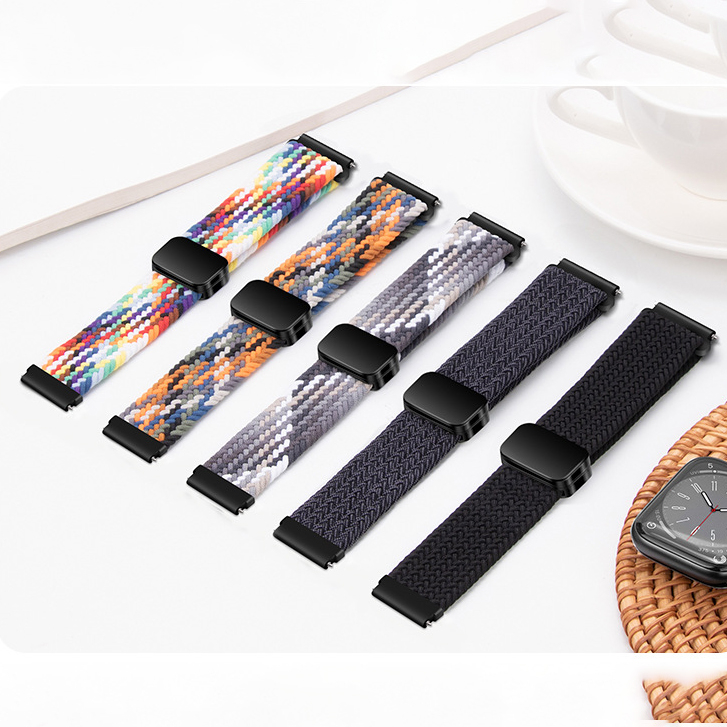 Dây Đeo nylon Khóa Nam Châm Cho Đồng Hồ Thông Minh huawei gt 4 3 2 2e pro new gt3 gt2 46mm 42mm