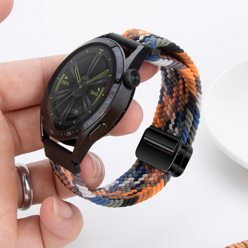Dây Đeo nylon Khóa Nam Châm Cho Đồng Hồ Thông Minh huawei gt 4 3 2 2e pro new gt3 gt2 46mm 42mm