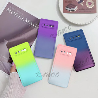 Ôp Điện Thoại tpu Dẻo Chống Sốc Màu gradient Bảo Vệ camera Cho samsung galaxy s10 plus s8 s9 Ốp