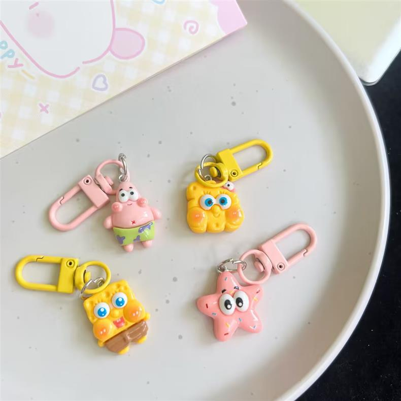 Móc Khóa Hình Bọt Biển Hoạt Hình Đáng Yêu