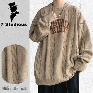 【4 Màu Áo Sweater Nam Cổ Tròn Màu Trơn Tay Dài Dáng Rộng Thời Trang Mới Thu Đông Phong Cách Hàn Quốc Cho Nam Và Nữ Màu Tùy Chọn Áo len nam Vải Len Sợi Dày Dặn
