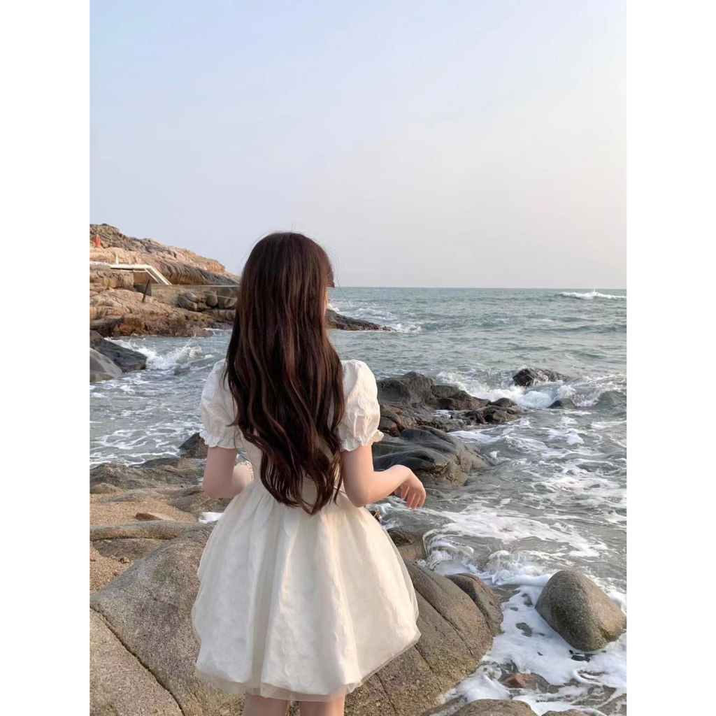 Đầm Công Chúa Hai Dây Dáng Phồng Phong Cách Pháp