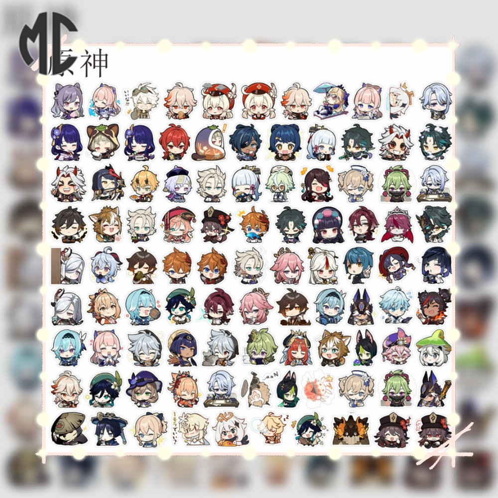 Tượng Hoạt Hình Thủ Công Hai Lớp 2cm  genshin merchandise Bằng acrylic Trong Suốt Hai Lớp