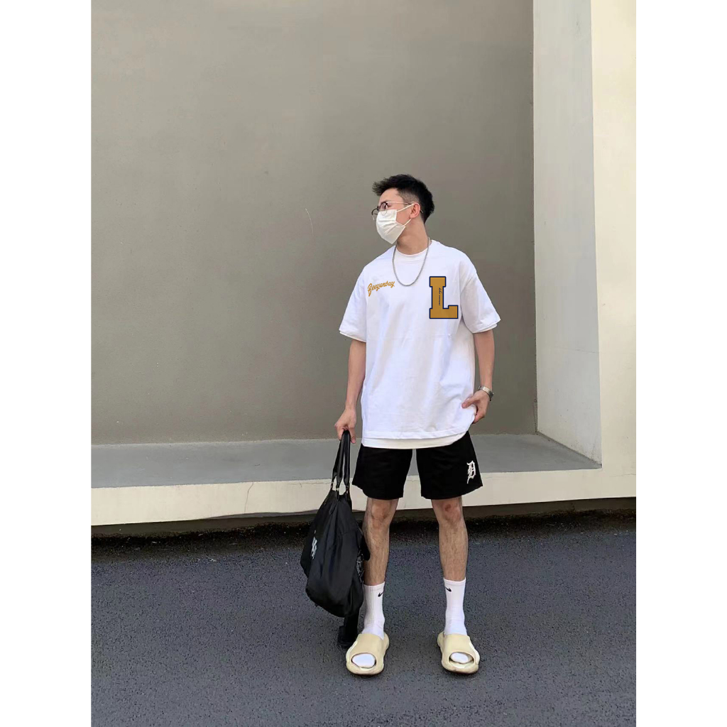 Áo thun PEARDODO 100% cotton dáng rộng thời trang unisex