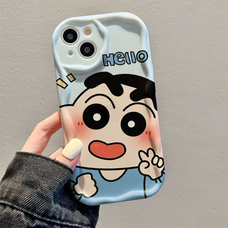 Ốp Điện Thoại Silicon Chống Trượt Hình Cậu Bé Bút Chì Cho iphone 7plus 6s 11 12 14pro plus xr xsmax 14promax 13 8plus 11promax 12promax