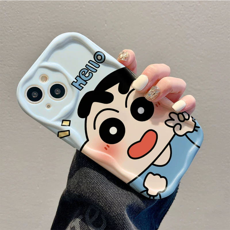 Ốp Điện Thoại Silicon Chống Trượt Hình Cậu Bé Bút Chì Cho iphone 7plus 6s 11 12 14pro plus xr xsmax 14promax 13 8plus 11promax 12promax