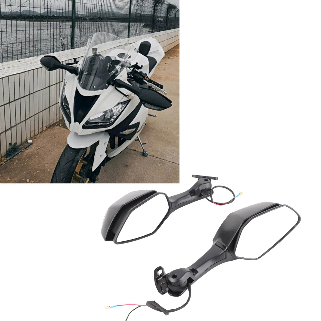 Gương chiếu hậu xe máy có đèn xi nhan LED thay thế cho NINJA ZX10R 2011‑2015