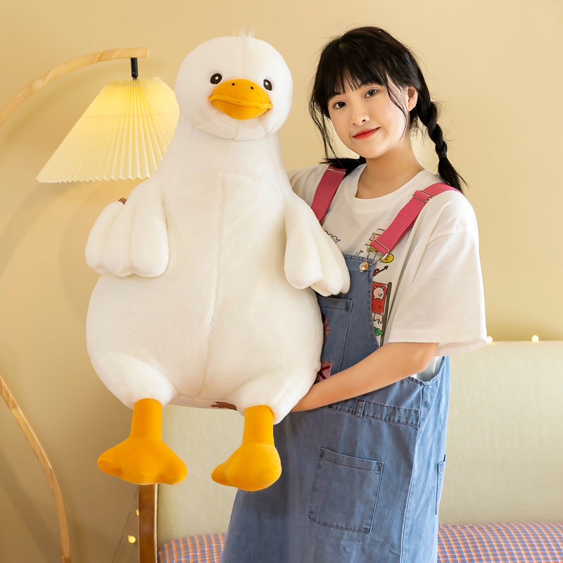 Gối ôm hình vịt - Thú Nhồi Bông Vịt Màu Vàng Đáng Yêu Mềm Mại Cho Bạn Gái 45cm 17.7in 0.9 kg - HILUCKYBABY