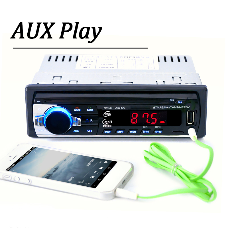Máy Phát Nhạc mp3 60wx4 fm / usb / sd Có Cổng aux input Cho Xe Hơi