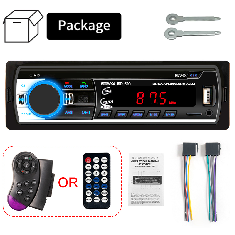 Máy Phát Nhạc mp3 60wx4 fm / usb / sd Có Cổng aux input Cho Xe Hơi