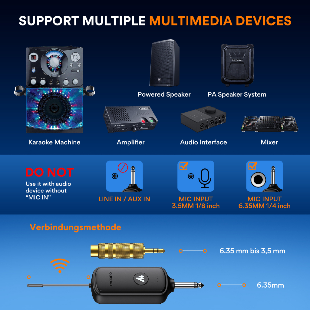 Maono Bộ Micro Không Dây wm760-a1 Chuyên Nghiệp Kèm Thẻ Âm Thanh karaoke