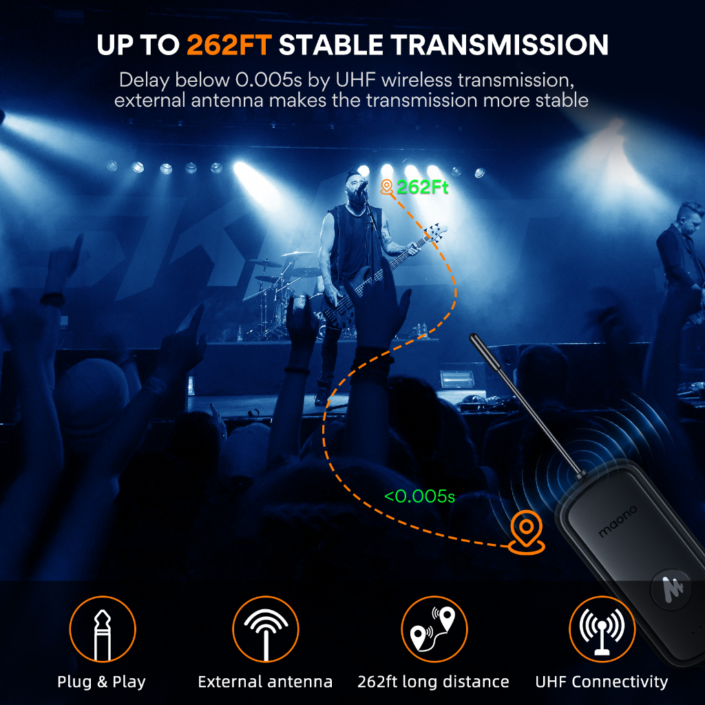 Maono Bộ Micro Không Dây wm760-a1 Chuyên Nghiệp Kèm Thẻ Âm Thanh karaoke