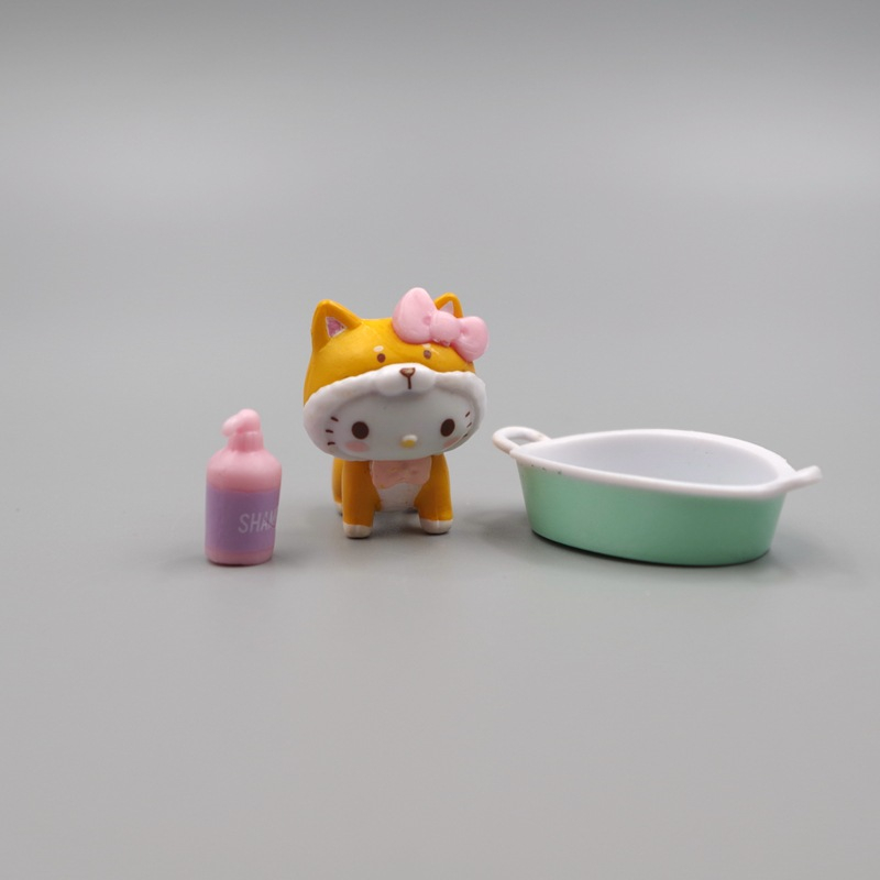 SANRIO Set 6 Mô Hình Mô Phỏng Nhân Vật Phim Hoạt Hình hello kitty kuromi my melody Cinnamoroll 2-3cm