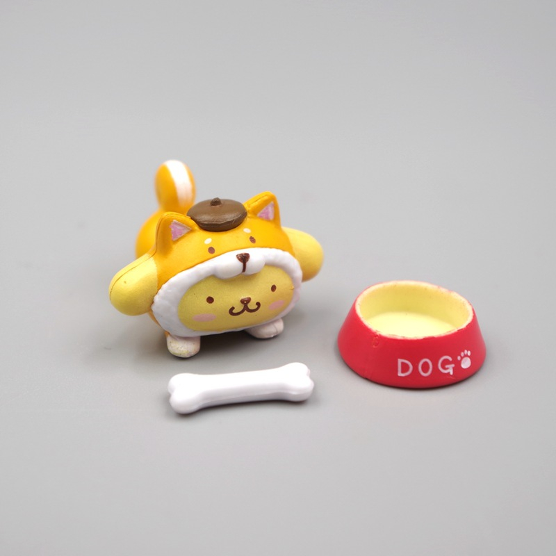 SANRIO Set 6 Mô Hình Mô Phỏng Nhân Vật Phim Hoạt Hình hello kitty kuromi my melody Cinnamoroll 2-3cm