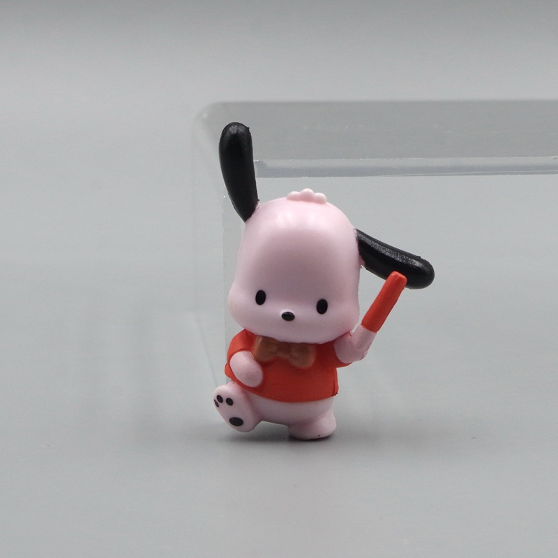 SANRIO Set 6 Mô Hình Mô Phỏng Nhân Vật Phim Hoạt Hình kuromi pochacco keroppi Ếch badtz-Ru penguin Donald Bằng pvc 3-5cm