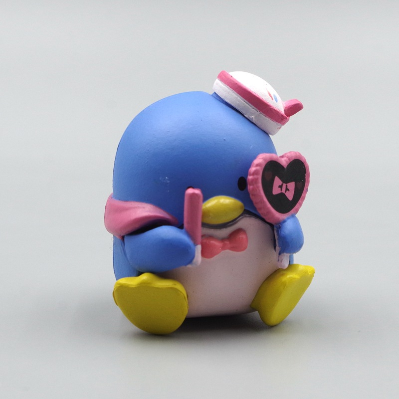 SANRIO Set 6 Mô Hình Mô Phỏng Nhân Vật Phim Hoạt Hình kuromi pochacco keroppi Ếch badtz-Ru penguin Donald Bằng pvc 3-5cm