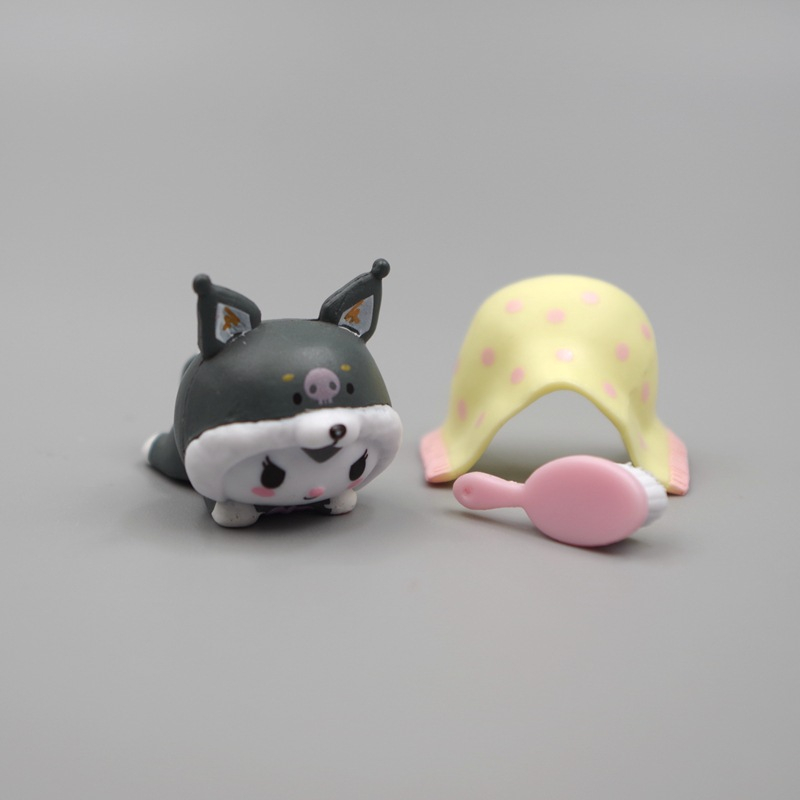 SANRIO Set 6 Mô Hình Mô Phỏng Nhân Vật Phim Hoạt Hình hello kitty kuromi my melody Cinnamoroll 2-3cm