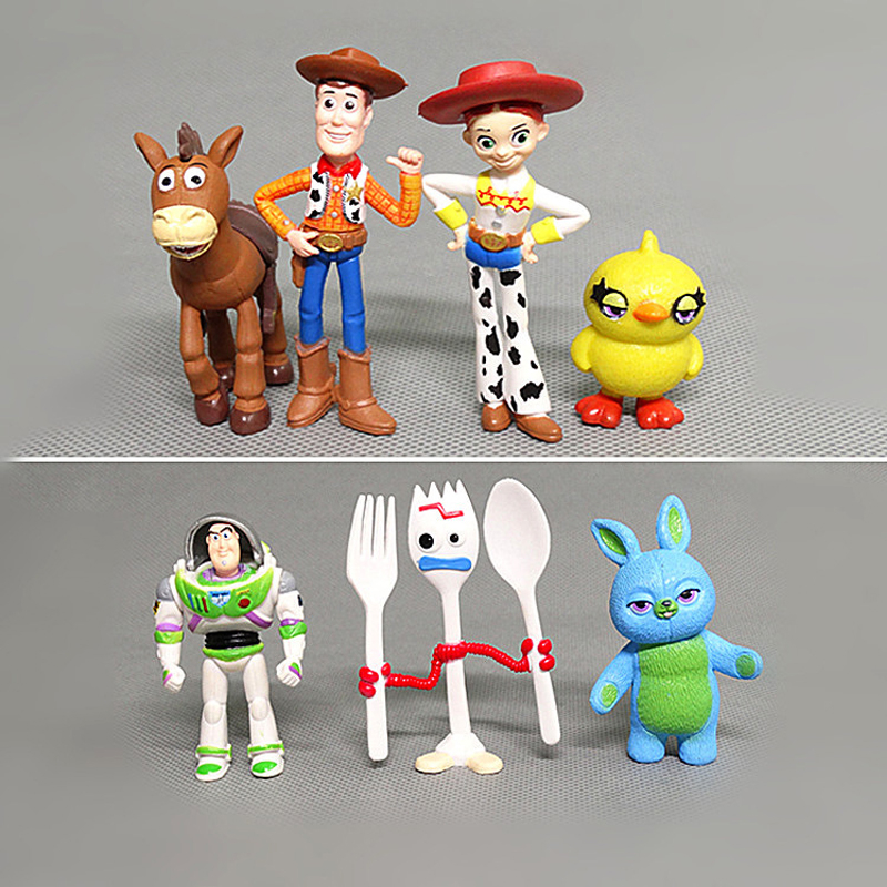 DISNEY Set 7 Mô Hình Nhân Vật Phim Hoạt Hình toy story 4-7cm